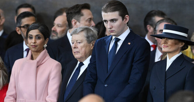 Barron Trump at his father's inauguration. Credit / Getty Images